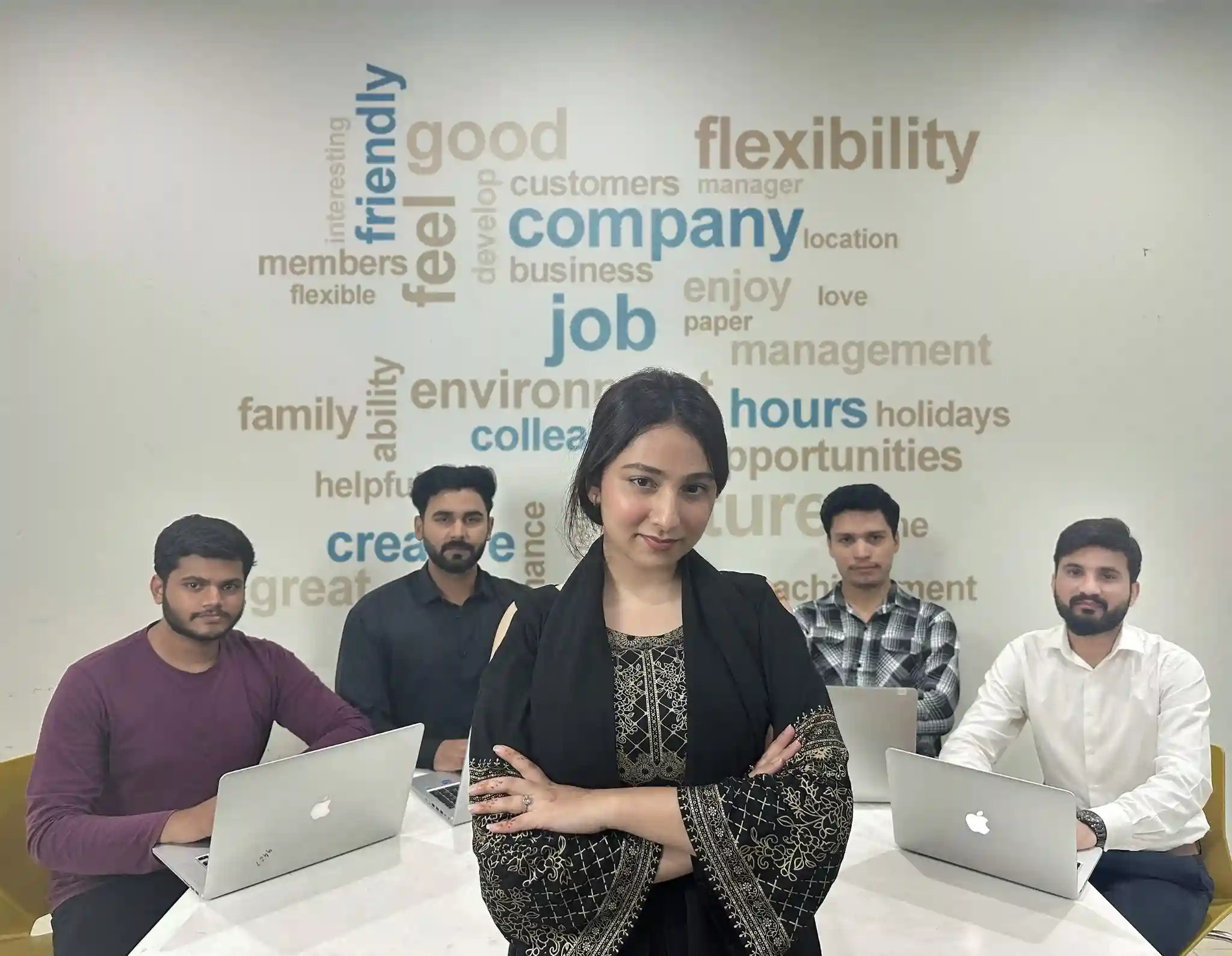 Team of developers at work