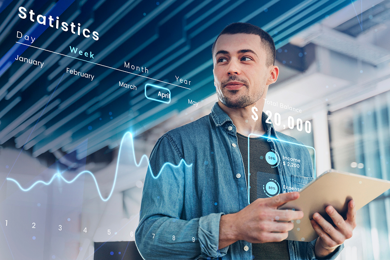 Enterprise resource planning software dashboard