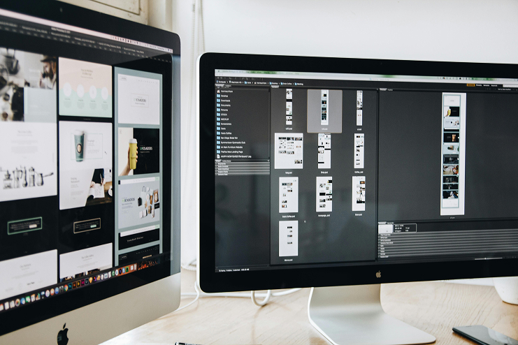 Creative UI UX design process for web applications